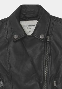 Abercrombie & Fitch BIKER - Faux Leather Jacket - Black -Abercrombie & Fitch Shop 7084f6f793394de3818d6e5dc276adbf