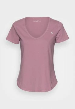 Abercrombie & Fitch CREW 3 PACK - Basic T-shirt - Orchid/porpoise/black -Abercrombie & Fitch Shop 71eb55fad8d34ef890d87376e41ccc23
