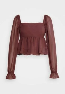 Abercrombie & Fitch CHASE EASY PUFF - Blouse - Puce -Abercrombie & Fitch Shop 7204ca309c1349f6ad0ba726ff59fb5f