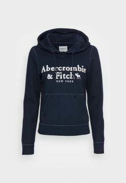 Abercrombie & Fitch HERITAGE LOGO POPOVER - Sweatshirt - Navy -Abercrombie & Fitch Shop 7512dfbc54a549c2ad6e37d4878546ac