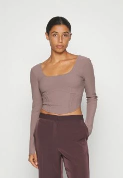 Abercrombie & Fitch Long Sleeved Top - Deep Taupe