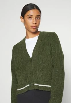 Abercrombie & Fitch FLUFFY TIPPED CARDI - Cardigan - Thyme -Abercrombie & Fitch Shop 756f9c84347a4ec0b92b2de0b95a48c1