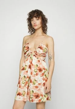 Abercrombie & Fitch DRAMA SHORT DRESS - Day Dress - Brown/white -Abercrombie & Fitch Shop 762048268b3c4edbb3a0efecff88b9d8