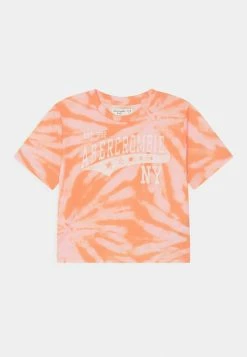 Abercrombie & Fitch SPORTY TEE PATTERN - Print T-shirt - Pink/orange