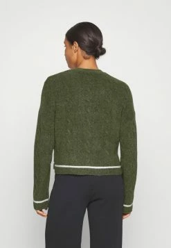 Abercrombie & Fitch FLUFFY TIPPED CARDI - Cardigan - Thyme -Abercrombie & Fitch Shop 77c8cb45c24343ebaa248aa4aad38955