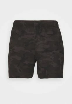 Abercrombie & Fitch CAMO - Swimming Shorts - Black