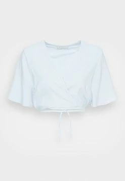 Abercrombie & Fitch WRAP STRAPPY - Blouse - Blue Heather -Abercrombie & Fitch Shop 795ef788e4064358a871deb6caa78b05