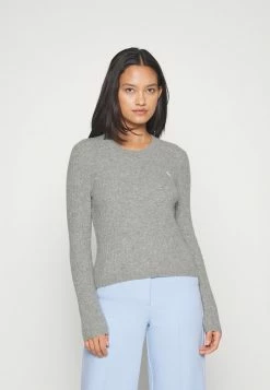 Abercrombie & Fitch SLIM CREW - Jumper - Gray Heather
