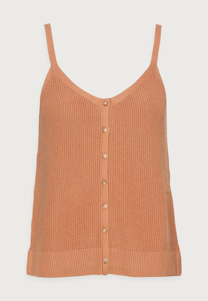Abercrombie & Fitch DAYTIME BUTTON EASY TANK - Top - Brown 4 Abercrombie & Fitch DAYTIME BUTTON EASY TANK - Top - Brown - Image 4