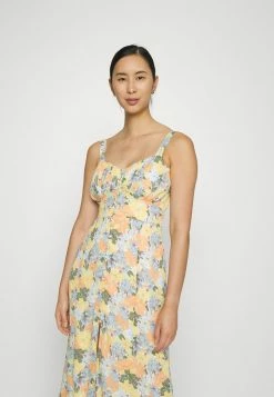 Abercrombie & Fitch BUTTON THROUGH SLIM MIDI - Maxi Dress - Multi-coloured -Abercrombie & Fitch Shop 7bf0628bb8e84bd08e17f0479ae9095b