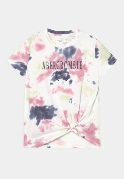 Abercrombie & Fitch KNOT FRONT TECH CORE PATTERN - Print T-shirt - Multi Color