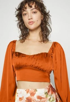 Abercrombie & Fitch PUFF SLEEVE SET - Blouse - Bombay Brown -Abercrombie & Fitch Shop 7eba7b4999294b9c8167e7b6b1a0dc24