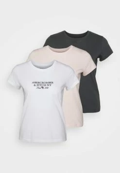 Abercrombie & Fitch LONG LIFE LOGO PACK - Basic T-shirt - White / Pink / Black -Abercrombie & Fitch Shop 7f10696b3b1e41369adee81933234a09