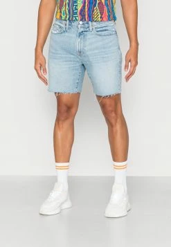 Abercrombie & Fitch VINTAGE STRETCH - Denim Shorts - Light Wash