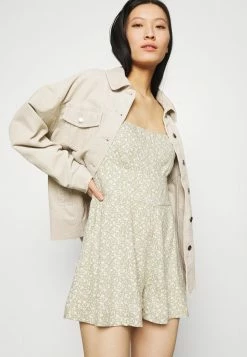 Abercrombie & Fitch FRONT RUCHED ROMPER - Jumpsuit - Green Leaf Print -Abercrombie & Fitch Shop 80a0b97f962b437e86761717fea86752