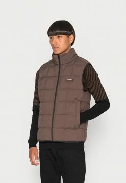 Abercrombie & Fitch PUFFER VEST - Waistcoat - Brown