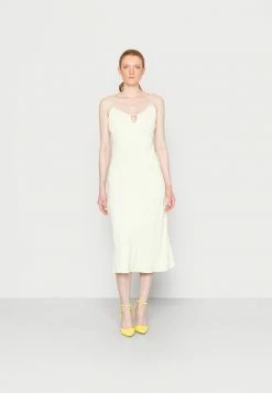 Abercrombie & Fitch NECK DETAIL BIAS MIDI - Day Dress - Green Solid