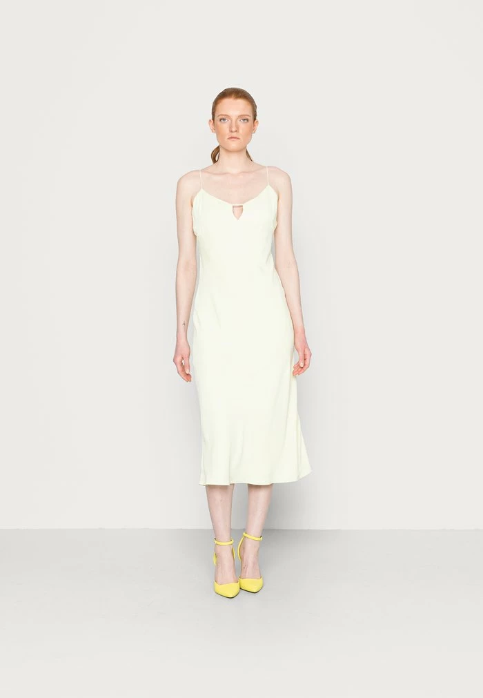 Abercrombie & Fitch NECK DETAIL BIAS MIDI - Day Dress - Green Solid 1 Abercrombie & Fitch NECK DETAIL BIAS MIDI - Day Dress - Green Solid