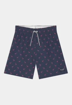 Abercrombie & Fitch FLAMINGO PRINT - Swimming Shorts - Dark Blue