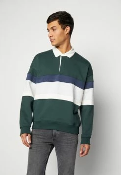 Abercrombie & Fitch OVERSIZED RUGBY - Polo Shirt - Green