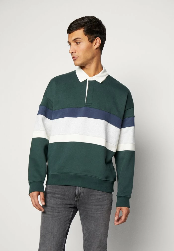 Abercrombie & Fitch OVERSIZED RUGBY - Polo Shirt - Green 1 Abercrombie & Fitch OVERSIZED RUGBY - Polo Shirt - Green