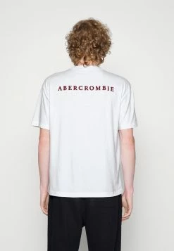Abercrombie & Fitch TREND LOGO - Print T-shirt - White -Abercrombie & Fitch Shop 84b61457cbcd4b9f8b708f1cdb6592b6