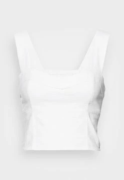Abercrombie & Fitch BARE CORSET SET TOP - Blouse - White -Abercrombie & Fitch Shop 857fea31dd9949b1b8380796932c5584