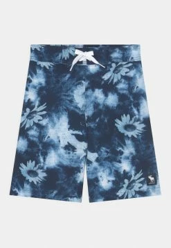 Abercrombie & Fitch BOARD FLORAL - Swimming Shorts - Blue