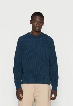 Abercrombie & Fitch ESSENTIAL SOLID CREW - Jumper - Navy
