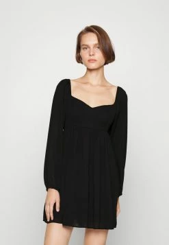 Abercrombie & Fitch LONG SLEEVE BABYDOLL SHORT DRESS - Cocktail Dress / Party Dress - Black
