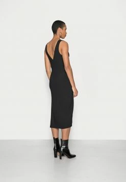 Abercrombie & Fitch CHASE PARTY PLUNGE NECK MIDI DRESS - Cocktail Dress / Party Dress - Black -Abercrombie & Fitch Shop 8948b5b77b8145c1b07e0c2126bd2863