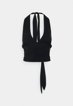 Abercrombie & Fitch SCARF HALTER - Top - Black Beauty