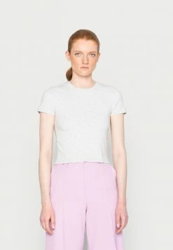 Abercrombie & Fitch SMOOTHING BABY CREW TEE - Basic T-shirt - Grey