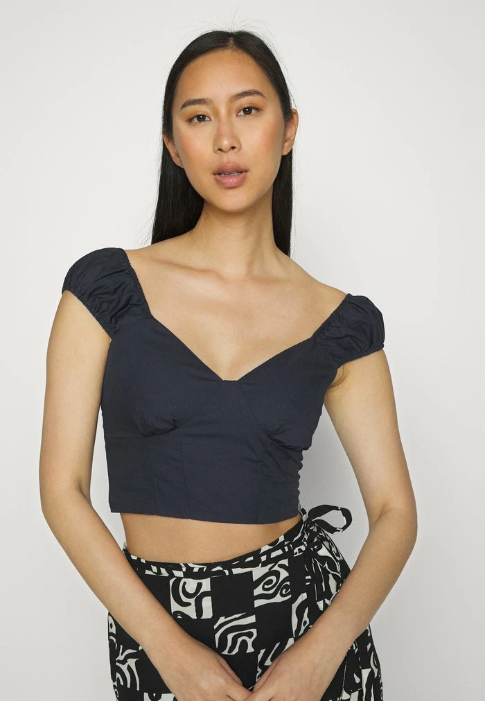 Abercrombie & Fitch CORSET DETAIL FASHION - Blouse - Black 5 Abercrombie & Fitch CORSET DETAIL FASHION - Blouse - Black - Image 5