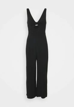 Abercrombie & Fitch TWIST FRONT CUTOUT - Jumpsuit - Black Solid