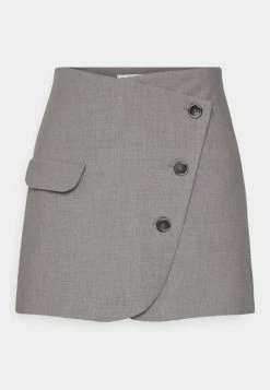 Abercrombie & Fitch SUITING WRAP SKIRT - Wrap Skirt - Grey -Abercrombie & Fitch Shop 8cef4abb7bf64516a732a31251cbe4bd