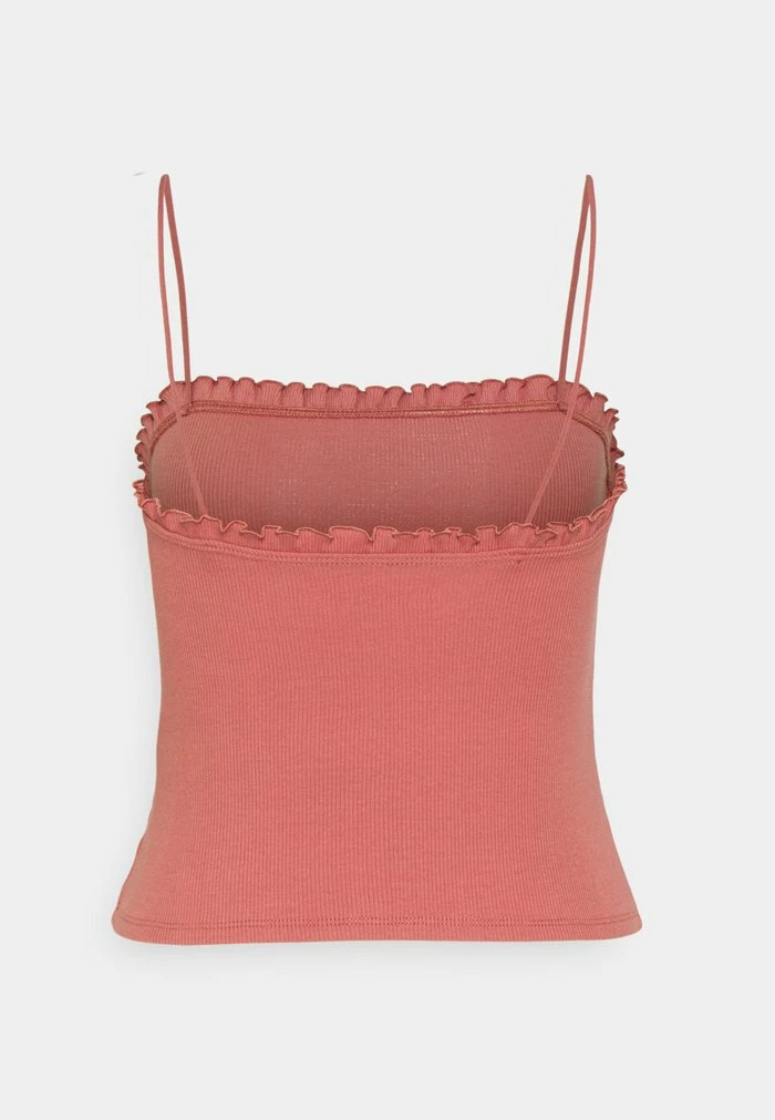 Abercrombie & Fitch BARE RUFFLE CAMI - Top - Red 2 Abercrombie & Fitch BARE RUFFLE CAMI - Top - Red - Image 2