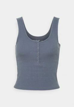 Abercrombie & Fitch BARE HENLEY TANK - Top - Medium Blue -Abercrombie & Fitch Shop 908fac2cbeb542f39b1af388116ece4c