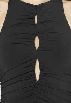 Abercrombie & Fitch SPLICED DOUBLE CUTOUT MINI GOING OUT - Jersey Dress - Black -Abercrombie & Fitch Shop 924db8507bc94be1b0876ce999978b45