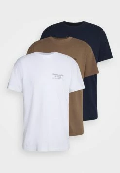 Abercrombie & Fitch SMALLSCALE LOGO 3 PACK - Basic T-shirt - Navy/grey/white -Abercrombie & Fitch Shop 934d0b81cab34c95b46bd500449d1825