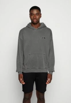 Abercrombie & Fitch ESSENTIALS KISSING MOOSE - Hoodie - Grey Wash