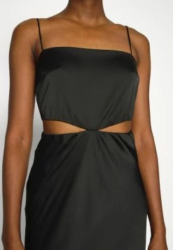 Abercrombie & Fitch PARTY WOVEN MIDI - Cocktail Dress / Party Dress - Black Solid -Abercrombie & Fitch Shop 9376784960ad4ff0a986630f11fd332e