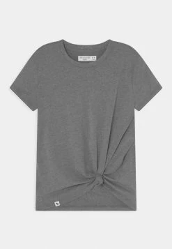 Abercrombie & Fitch KNOT FRONT ESSENTIAL SOLID - Print T-shirt - Grey