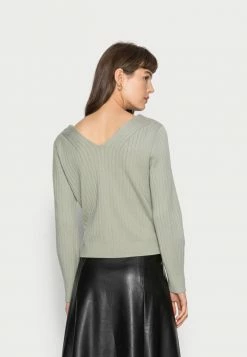 Abercrombie & Fitch SPONGEY VNECK - Jumper - Deep Green -Abercrombie & Fitch Shop 93e144e9937d46f2be2b141e9750b289