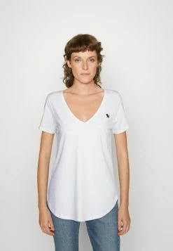 Abercrombie & Fitch ICON 3 PACK - Basic T-shirt - Navy/white/black -Abercrombie & Fitch Shop 9458fd42061e4c098cc721b95d486bab