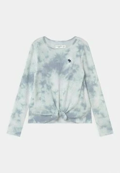 Abercrombie & Fitch BEST BACK WAFFLE TIE FRONT MOOST HAVE LIAB - Long Sleeved Top - Blue