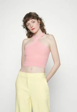 Abercrombie & Fitch OTTOMAN HALTER TANK - Top - Pink