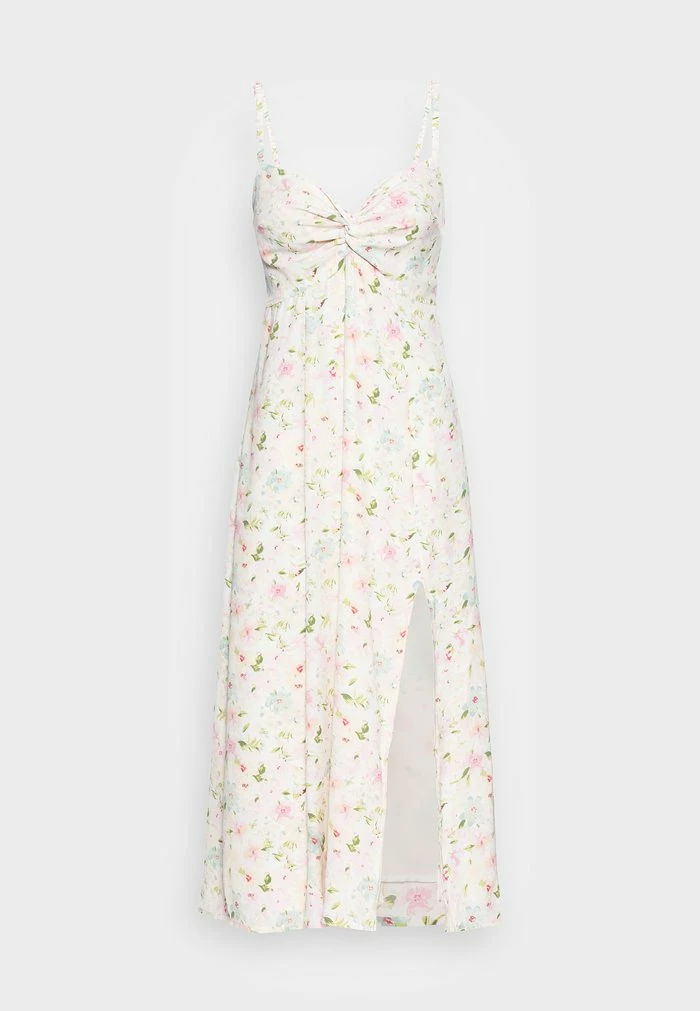 Abercrombie & Fitch TWIST FRONT - Day Dress - White Floral 4 Abercrombie & Fitch TWIST FRONT - Day Dress - White Floral - Image 4