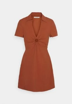 Abercrombie & Fitch O RING SHIRTDRESS - Day Dress - Brown -Abercrombie & Fitch Shop 976ed85042154ceaa70f385385c14bfa