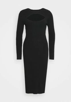 Abercrombie & Fitch CUTOUT MIDI DRESS - Jumper Dress - Black
